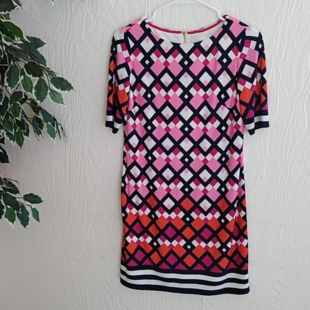 Eliza J NWOT pink paterned dress